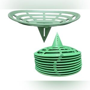 Green Garden Plant Support Rings 8Pcs